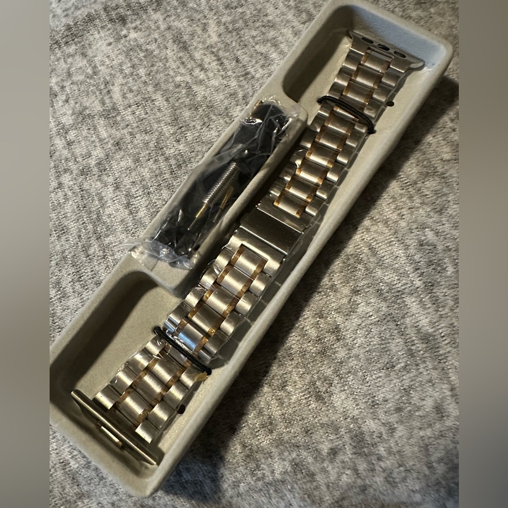 Jorozy Silver and Gold Metal Watch Band replacement
